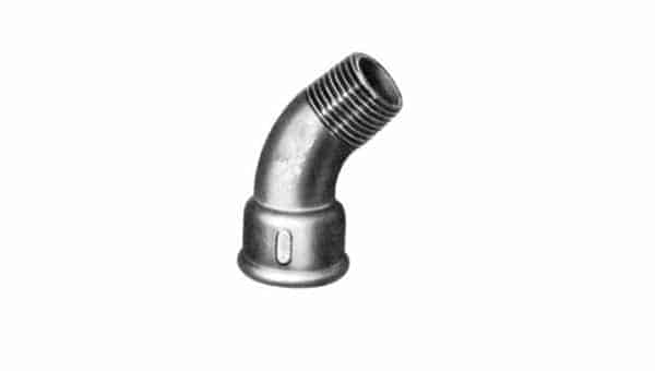 Raccord fileté Courbe 45° mâle femelle en fonte malléable