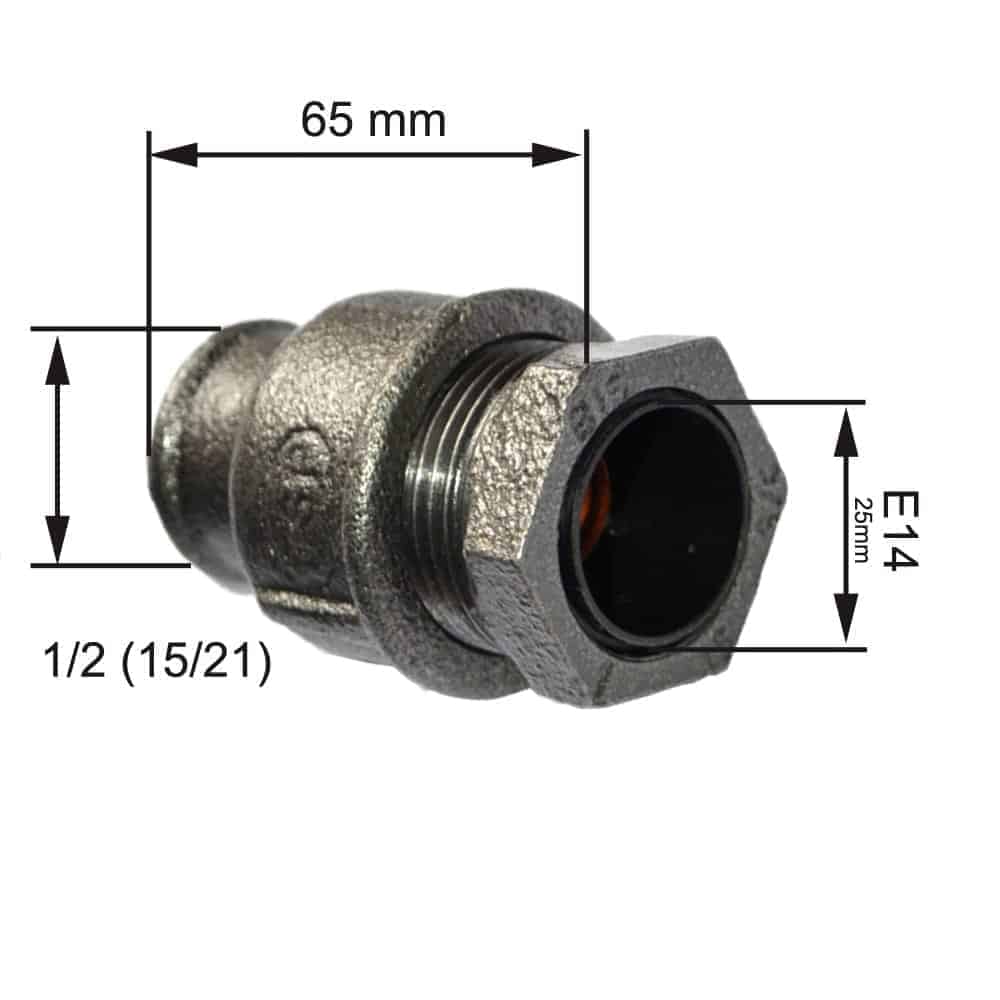 douille industrielle E14 dimensions