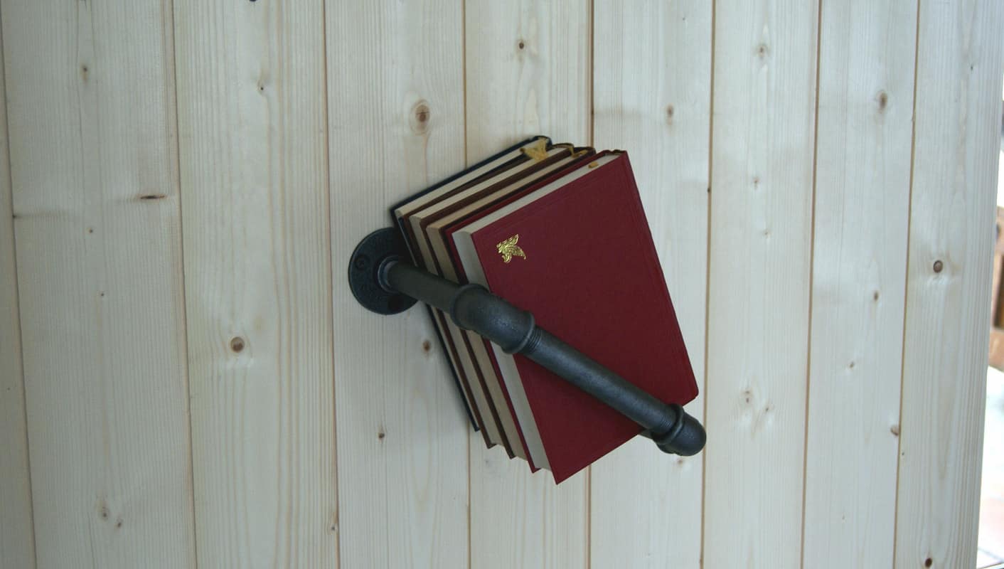 porte livre mural style industriel – Image 3