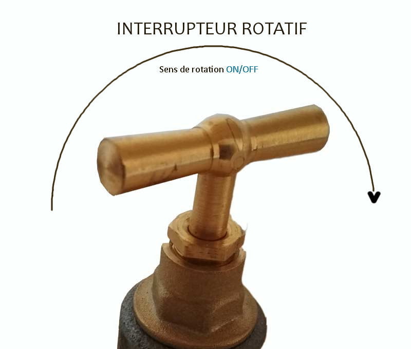 Robinet interrupteur style industriel