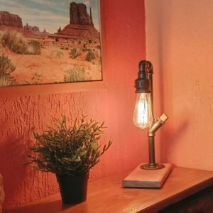 lampe industrielle interrupteur bois