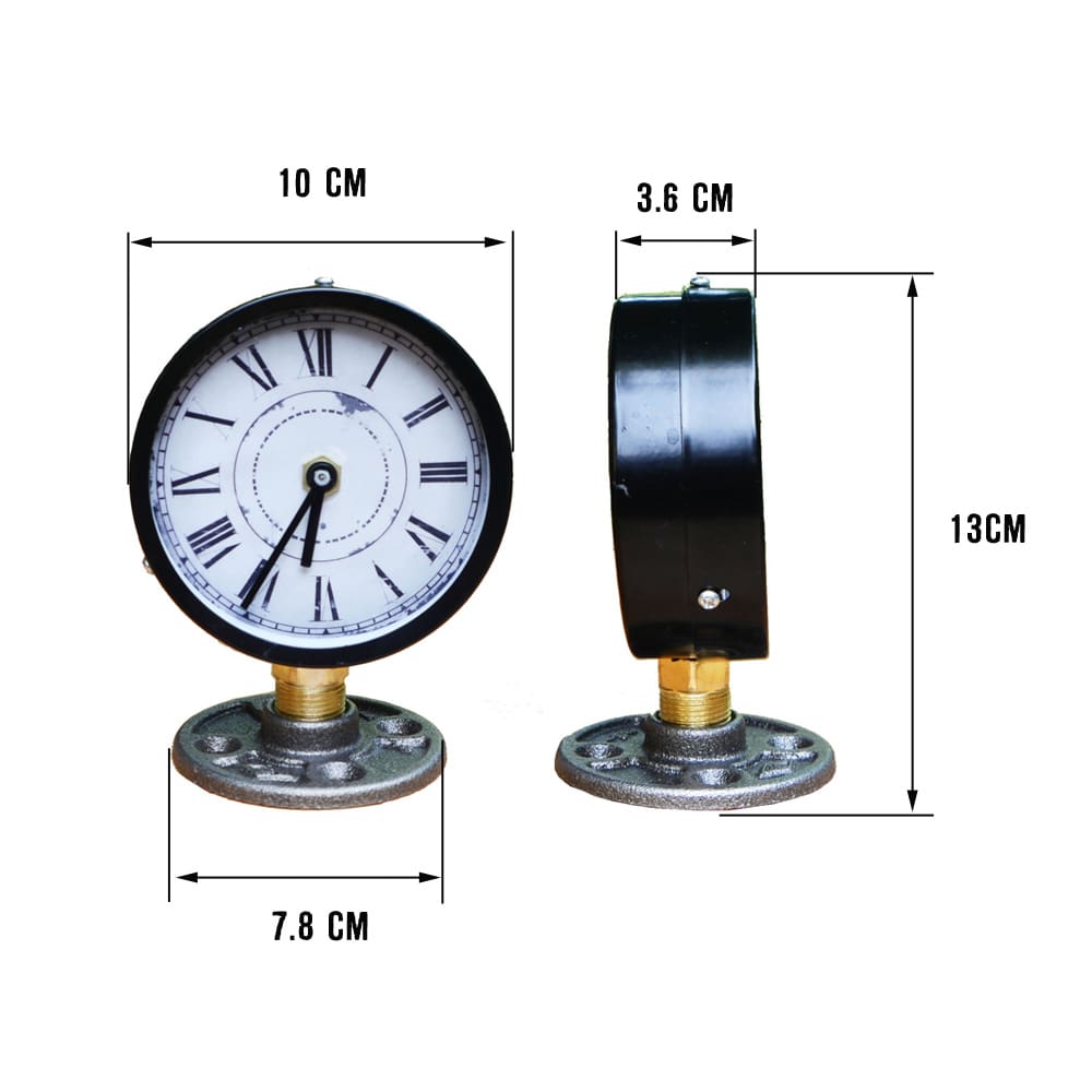 manomètre horloge industriel dimension