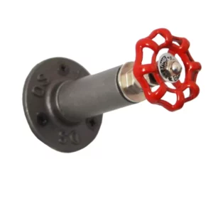 Patère rallongée vanne rouge