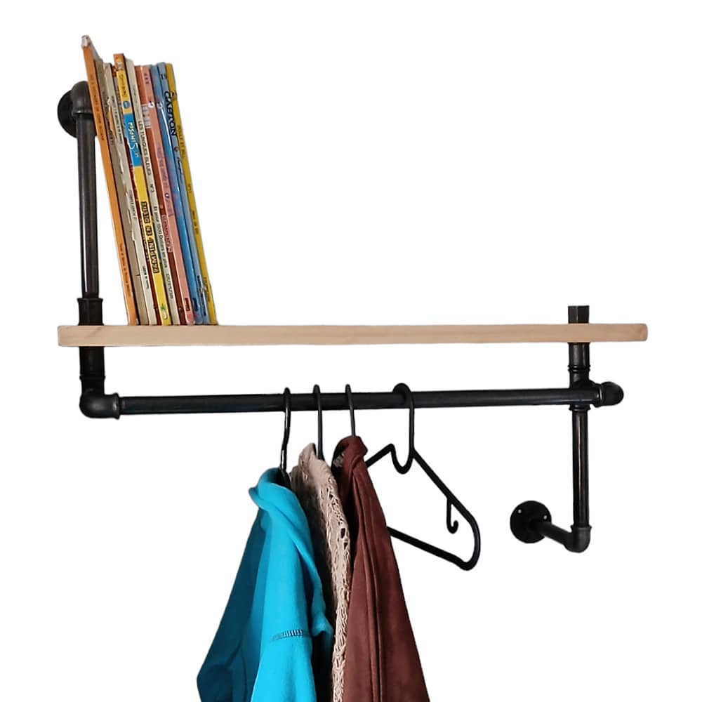 étagère porte-manteau style industriel