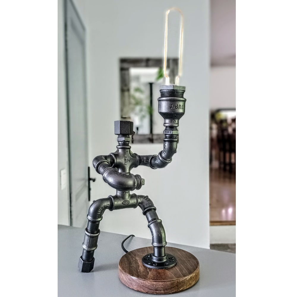 Lampe à poser originale en métal